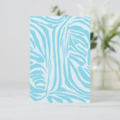 Keurige blauwe en witte zebraprint (Staand voorkant)
