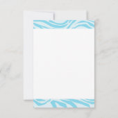 Keurige blauwe en witte zebraprint (Achterkant)