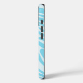 Keurige blauwe en witte zebraprint Case-Mate iPhone case (Achterkant / Links)