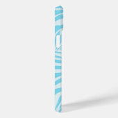 Keurige blauwe en witte zebraprint Case-Mate iPhone case (Achterkant / Rechts)
