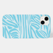 Keurige blauwe en witte zebraprint Case-Mate iPhone case (Achterkant (horizontaal))