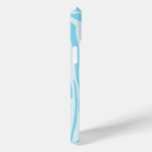 Keurige blauwe en witte zebraprint Case-Mate iPhone case (Achterkant / Rechts)
