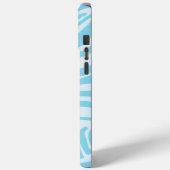 Keurige blauwe en witte zebraprint Case-Mate iPhone case (Achterkant / Links)