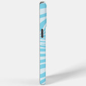Keurige blauwe en witte zebraprint Case-Mate iPhone case (Achterkant / Rechts)