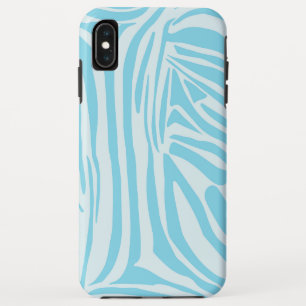 Keurige blauwe en witte zebraprint Case-Mate iPhone case