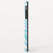 Keurige blauwe en witte zebraprint Case-Mate iPhone case (Achterkant/links)