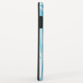 Keurige blauwe en witte zebraprint Case-Mate iPhone case (Achterkant/rechts)