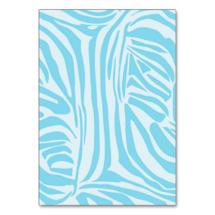 Keurige blauwe en witte zebraprint kaart
