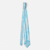Keurige blauwe en witte zebraprint stropdas (Achterkant)
