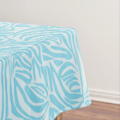 Keurige blauwe en witte zebraprint tafelkleed (Voorbeeld)
