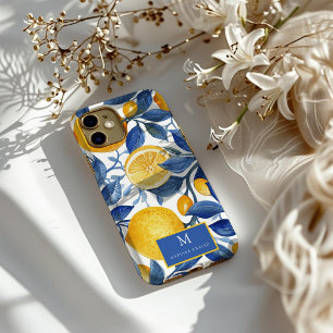 Keurige Blauwe Italiaanse Positano Citroen Case-Mate iPhone Case