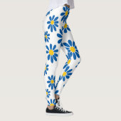 Keurige blauwe madeliefjes bloemendruk legging (Rechts)