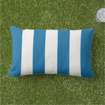 Keurige Blauwe Witte Brede Cabana Streep