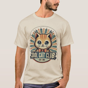 Keurige Cartoon Kat – Logo in Stijl van de Jaren 5 T-shirt