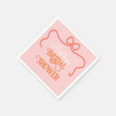 Keurige Golvende Lijst Boog Roze Oranje Bruidsmeis Servet (Hoek)