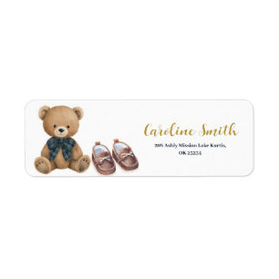 Keurige kleine gentleman Baby Shower adreslabel Etiket