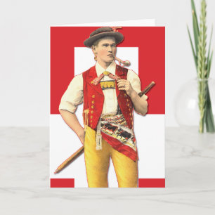 Keurige Landbouwer Appenzell in Traditioneel Kaart