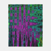 Keurige Magenta Abstract Groovy Atoomgolven Fleece Deken (Voorkant)