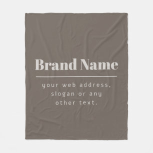 Keurige moderne donkere en lichte beige merk of be fleece deken