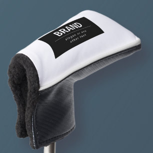 Keurige moderne merk- of bedrijfsnaam Zwart & Wi Golfheadcover