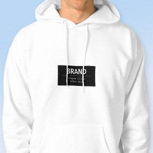 Keurige moderne merk- of bedrijfsnaam Zwart & Wi Hoodie