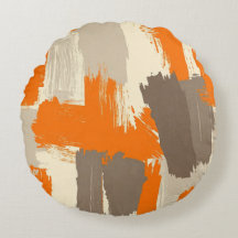 Keurige Oranje Ambachtelijke Kwaststreken Abstract