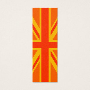 Keurige oranje Union Jack Britse vlag Zwaai Mini Visitekaartjes