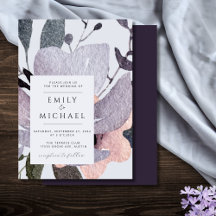 Keurige Paarse Pruim Mauve Bloemige Abstract