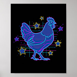 Keurige Retro Vaporwave Blauwe Roze Grappige Meme Poster