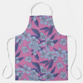 Keurige Roze Bloemige All-Over Print Schort (Voorkant)