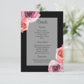 Keurige Roze & Paarse Lentesrozen Informatiekaartje (Staand voorkant)