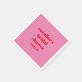 Keurige Roze Rood Moderne Plezierige Aangepaste Br Servet (Hoek)