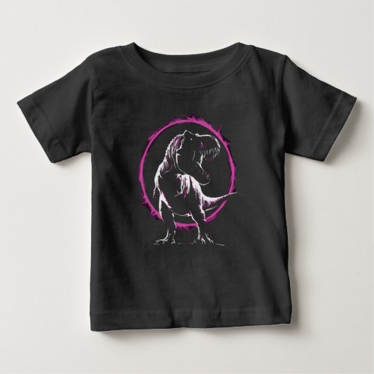 Keurige T-Rex Silhouet met Neon Ring (Voorkant)