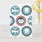 Keurige Tandheelkunde Patroon - Tandarts Tandhygië Kaart (Gele Bloem)