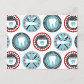 Keurige Tandheelkundige Patroon - Tandarts Tandhyg Briefkaart (Voorkant)