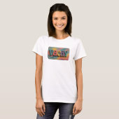 Keurige Teal VACAY Print T-shirt (Voorkant volledig)