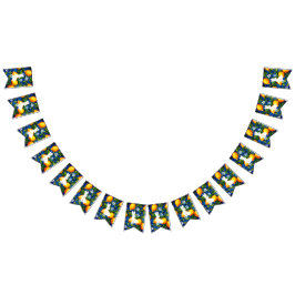 Keurige Witte Konijn en Citrus Paasbanner Slagboom Vlaggetjes