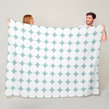 Keurige Witte Stippen Eierschal Blauw  