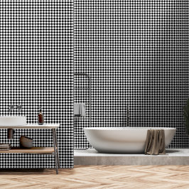 Keurige Zwarte en Witte Chevron Patroon Textuur Behang
