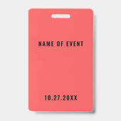Keurrood Personeelsbadge Crew Evenement Badge (Achterkant)