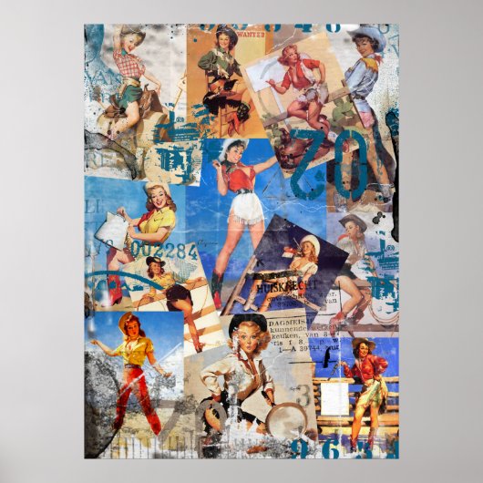 Keusch Bitsch: Vernietigd Cowgirl Pin nr.1 Poster (Voorkant)