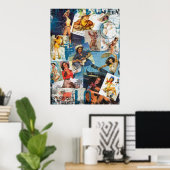 Keusch Bitsch: Vernietigd Cowgirl Pin nr.2 Poster (Thuiskantoor)