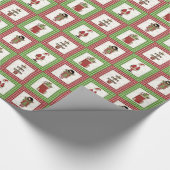 Keusch kerstcadeautje met geplakt patroon cadeaupapier (Hoek)