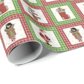 Keusch kerstcadeautje met geplakt patroon cadeaupapier (Rol Hoek)