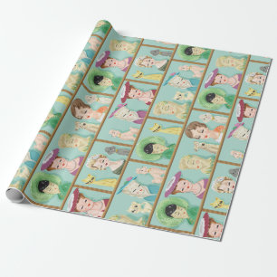  Keusch Lady Head-gassen met katten en honden Cadeaupapier