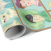  Keusch Lady Head-gassen met katten en honden Cadeaupapier (Rol Hoek)