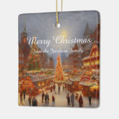Keusch Nostalgische Duitse kerstmarkt - Greetings Keramisch Ornament (Links)