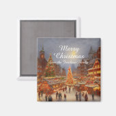 Keusch Nostalgische Duitse kerstmarkt - Greetings Magneet (Voorkant / Achterkant)