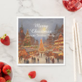 Keusch Nostalgische Duitse kerstmarkt - Greetings Servet (Insitu)