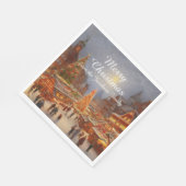 Keusch Nostalgische Duitse kerstmarkt - Greetings Servet (Hoek)